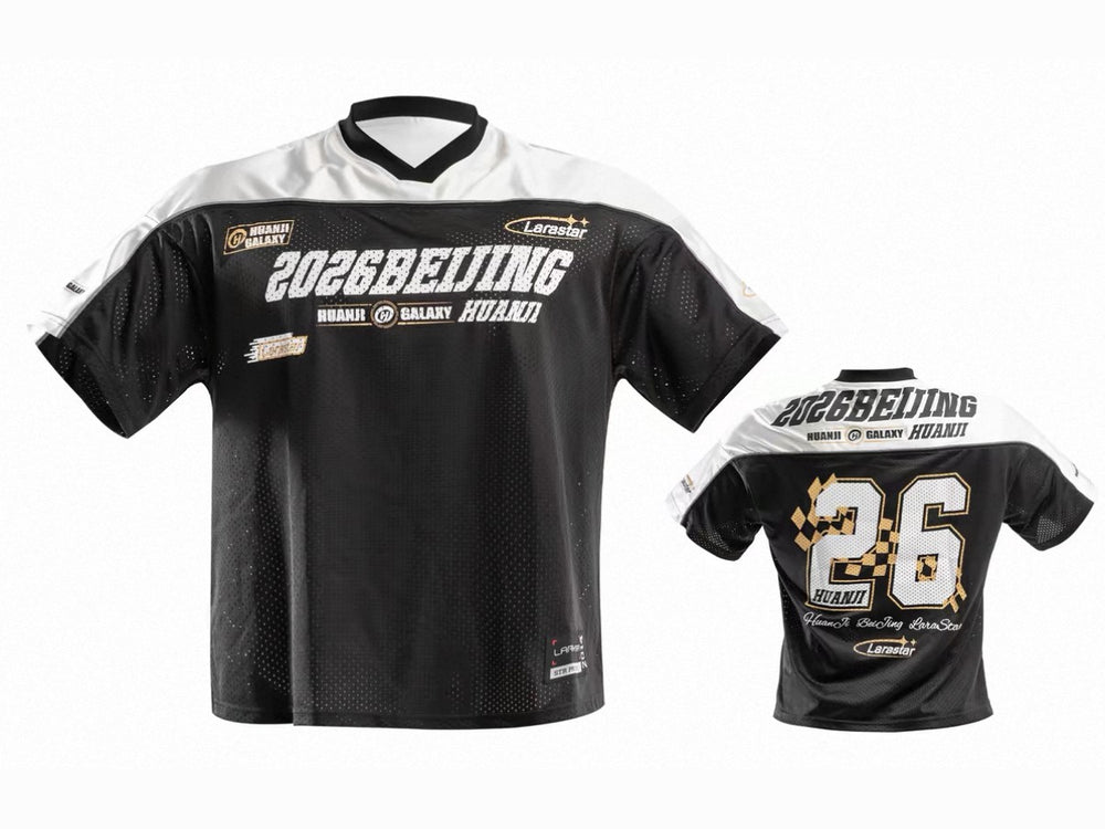 Huanji Beijing China Pro 2026 show jersey in black and gold, front and back
