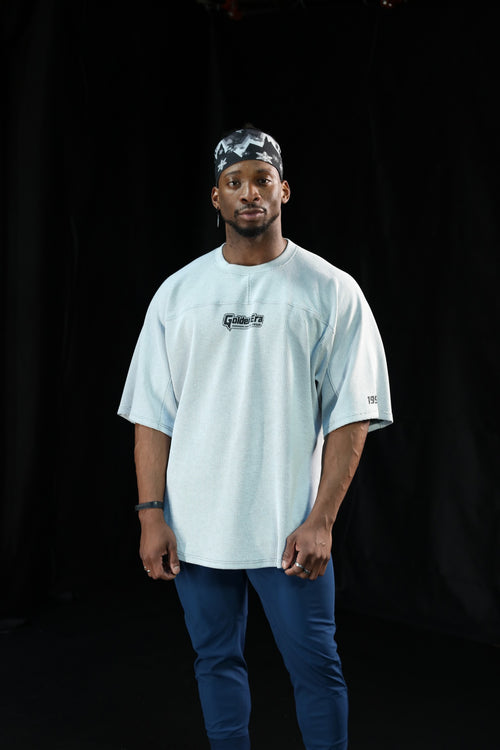 Golden Era Classic Waffle Rag Top in Storm Grey, front